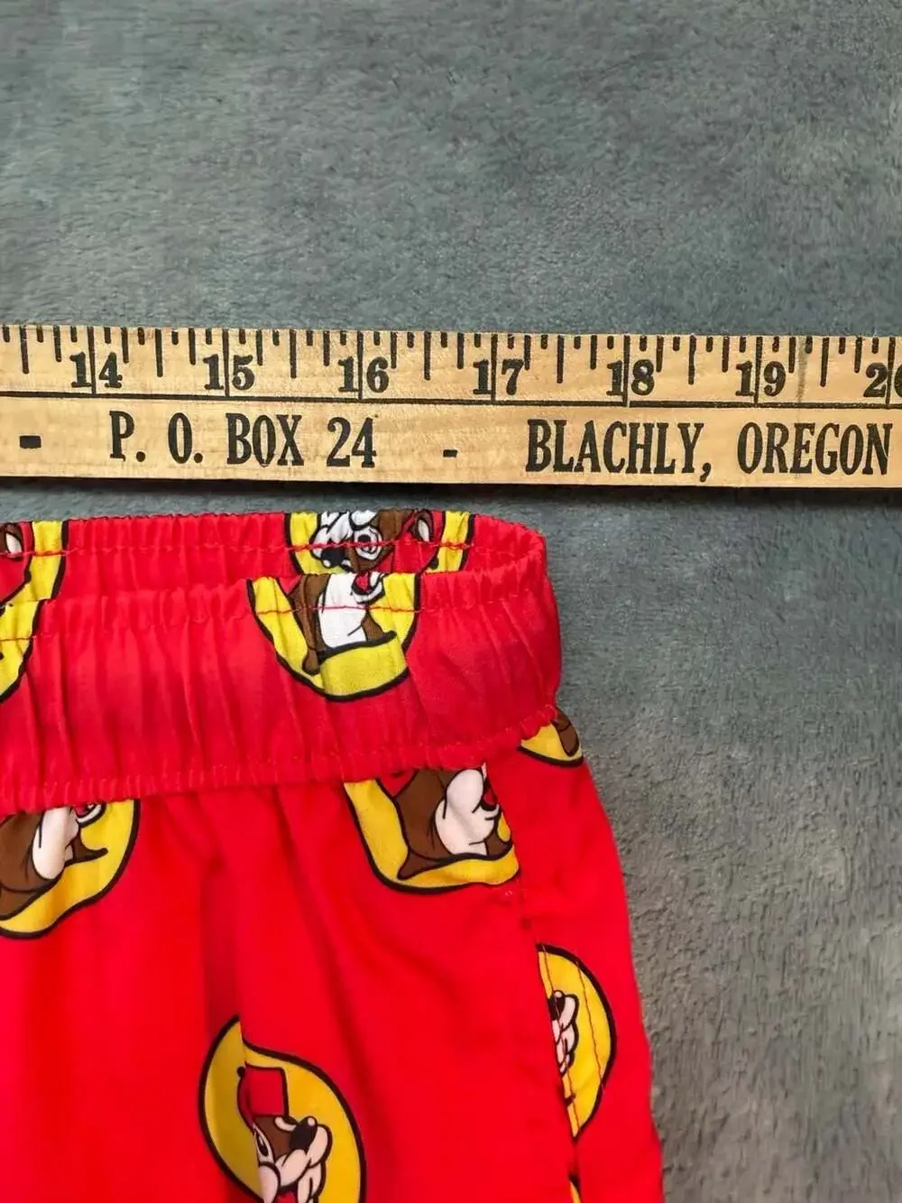 Buc-ee's Red Mania Beaver Logo Swim Shorts 2XL